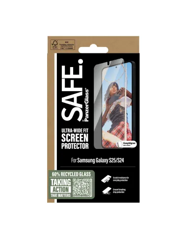 PanzerGlass SAFE. by ® Screen Protector Samsung Galaxy S25 | S24 | Ultra-Wide Fit w. Aligner Protector de pantalla 1 pieza(s)