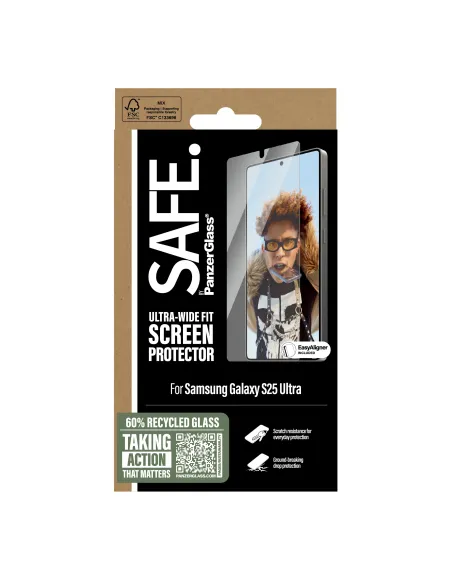 PanzerGlass SAFE. by ® Screen Protector Samsung Galaxy S25 Ultra | Ultra-Wide Fit w. Aligner Protector de pantalla 1 pieza(s)