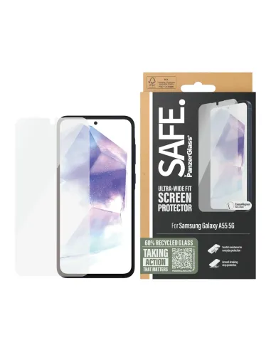 PanzerGlass SAFE. by ® Screen Protector Samsung Galaxy A55 5G | Ultra-Wide Fit w. EasyAligner Protector de pantalla 1 pieza(s)