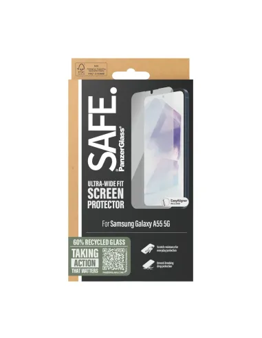 PanzerGlass SAFE. by ® Screen Protector Samsung Galaxy A55 5G | Ultra-Wide Fit w. EasyAligner Protector de pantalla 1 pieza(s)