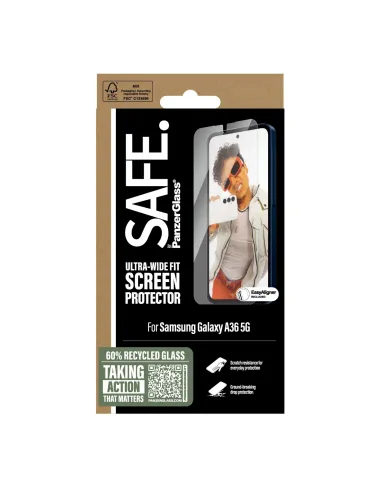 PanzerGlass SAFE. by ® Screen Protector Samsung Galaxy A36 5G | Ultra-Wide Fit w. Aligner Protector de pantalla 1 pieza(s)