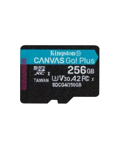 Kingston Technology Tarjeta microSDXC Canvas Go Plus Gen4 de 256 GB, 200 MB s, A2 U3 V30 y adaptador 2