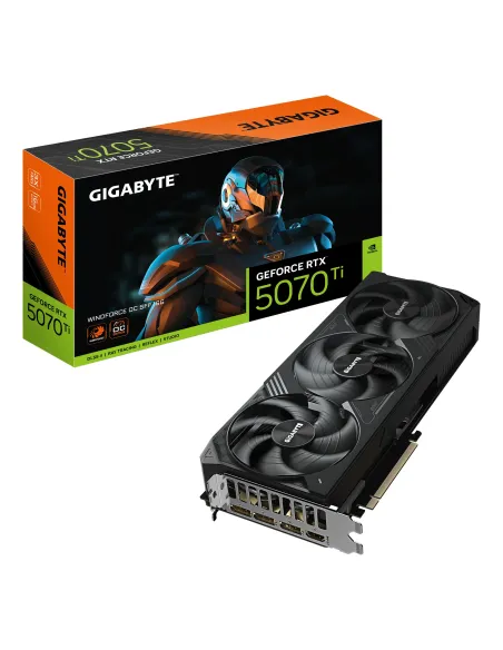 GIGABYTE GeForce RTX 5070 Ti WINDFORCE OC SFF 16G Tarjeta Gráfica - 16GB GDDR7, 256 bits, PCI-E 5.0, 2497 MHz Core Clock, 3 x