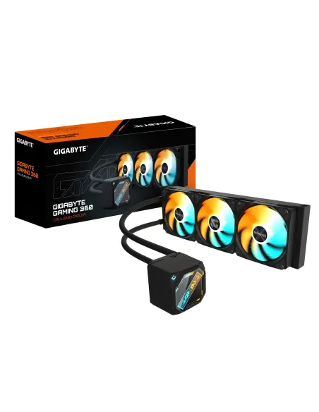 GIGABYTE GAMING 360 Refrigeración Líquida para CPU - 3x120 mm Ventiladores ARGB, Mecanismo de enclavamiento deslizante,