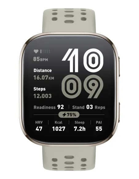 Amazfit Bip 6 Stone 5 cm (1.97") AMOLED Digital 390 x 450 Pixeles Pantalla táctil Oro GPS (satélite)