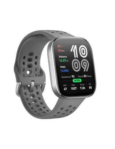 Amazfit Bip 6 Charcoal 5 cm (1.97") AMOLED Digital 390 x 450 Pixeles Pantalla táctil Plata GPS (satélite)