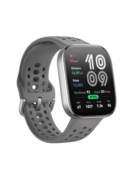 Amazfit Bip 6 Charcoal 5 cm (1.97") AMOLED Digital 390 x 450 Pixeles Pantalla táctil Plata GPS (satélite)