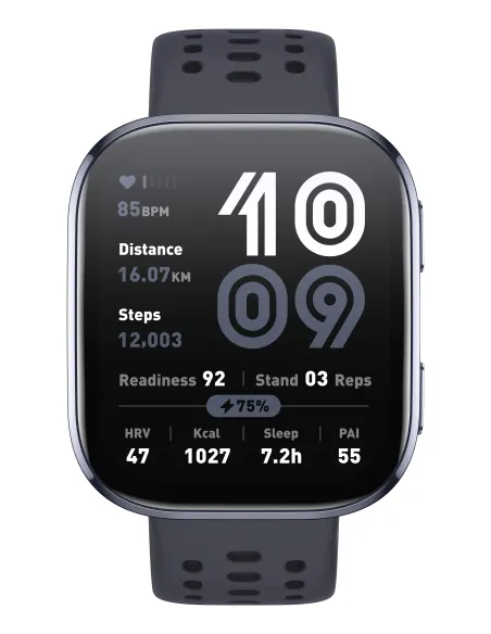 Amazfit Bip 6 Black 5 cm (1.97") AMOLED Digital 390 x 450 Pixeles Pantalla táctil Negro GPS (satélite)