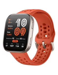 Amazfit Bip 6 Red 5 cm (1.97") AMOLED Digital 390 x 450 Pixeles Pantalla táctil Oro GPS (satélite)