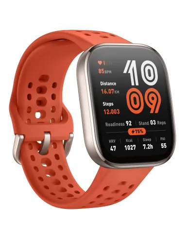 Amazfit Bip 6 Red 5 cm (1.97") AMOLED Digital 390 x 450 Pixeles Pantalla táctil Oro GPS (satélite)