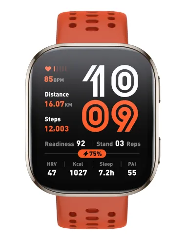 Amazfit Bip 6 Red 5 cm (1.97") AMOLED Digital 390 x 450 Pixeles Pantalla táctil Oro GPS (satélite)