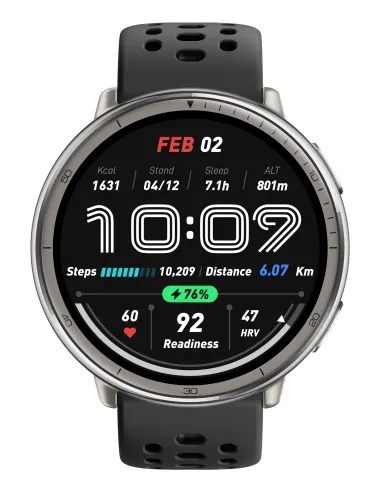 Amazfit W2433EU1N Relojes inteligentes y deportivos 3,35 cm (1.32") AMOLED Digital 466 x 466 Pixeles Pantalla táctil Plata