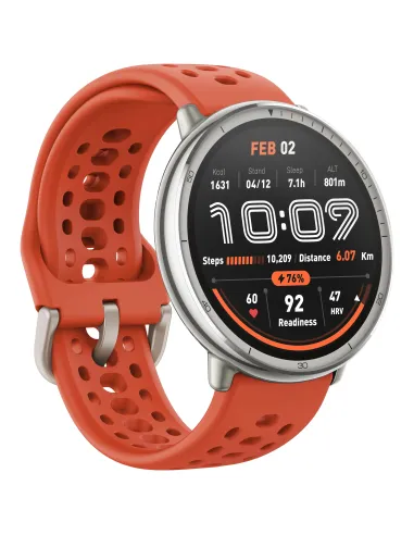 Amazfit W2433EU1N Relojes inteligentes y deportivos 3,35 cm (1.32") AMOLED Digital 466 x 466 Pixeles Pantalla táctil Plata