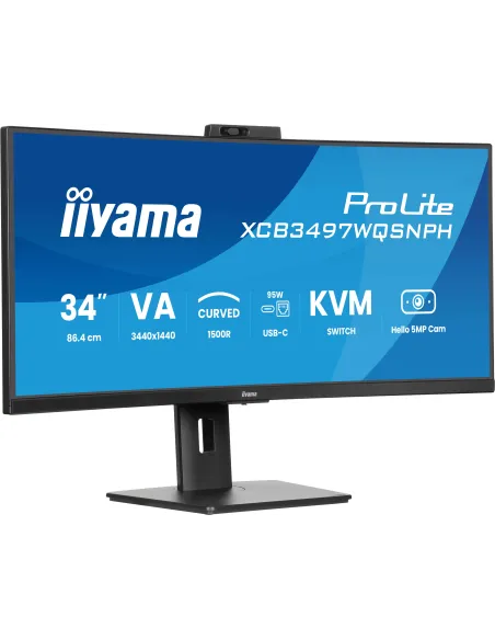 iiyama ProLite XCB3497WQSNPH-B1 pantalla para PC 86,4 cm (34") 3440 x 1440 Pixeles UltraWide Quad HD LED Negro