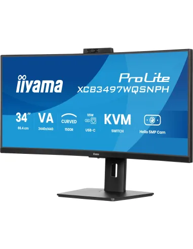 iiyama ProLite XCB3497WQSNPH-B1 pantalla para PC 86,4 cm (34") 3440 x 1440 Pixeles UltraWide Quad HD LED Negro