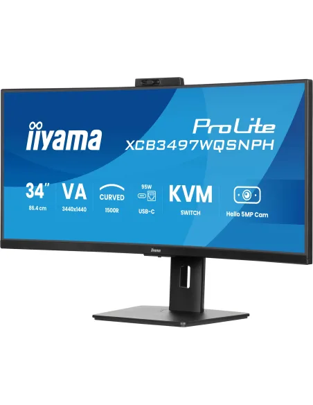 iiyama ProLite XCB3497WQSNPH-B1 pantalla para PC 86,4 cm (34") 3440 x 1440 Pixeles UltraWide Quad HD LED Negro