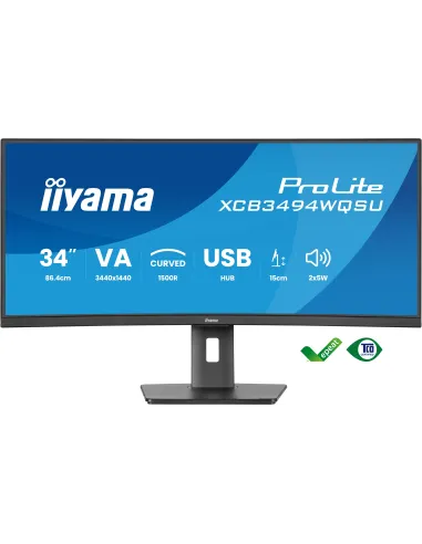 iiyama ProLite XCB3494WQSU-B1 pantalla para PC 86,4 cm (34") 3440 x 1440 Pixeles UltraWide Quad HD LED Negro