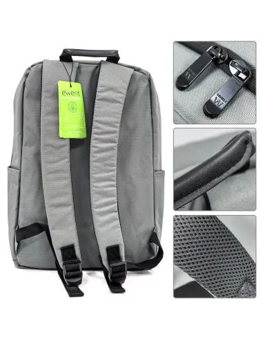 Ewent EW2538 maletines para portátil 40,9 cm (16.1") Mochila Gris