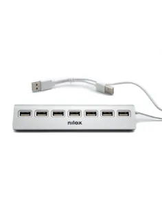 Nilox HUB sobremesa de aluminio con 7 puertos USB 2.0