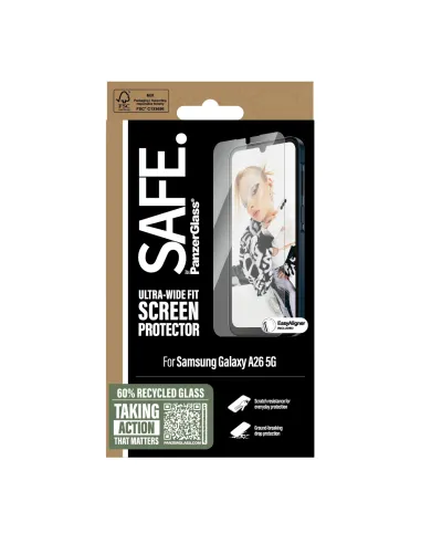 PanzerGlass SAFE. by ® Screen Protector Samsung Galaxy A26 5G | Ultra-Wide Fit w. Aligner Protector de pantalla 1 pieza(s)