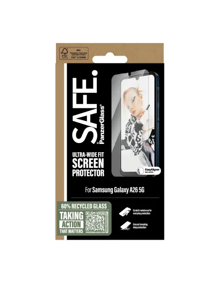 PanzerGlass SAFE. by ® Screen Protector Samsung Galaxy A26 5G | Ultra-Wide Fit w. Aligner Protector de pantalla 1 pieza(s)