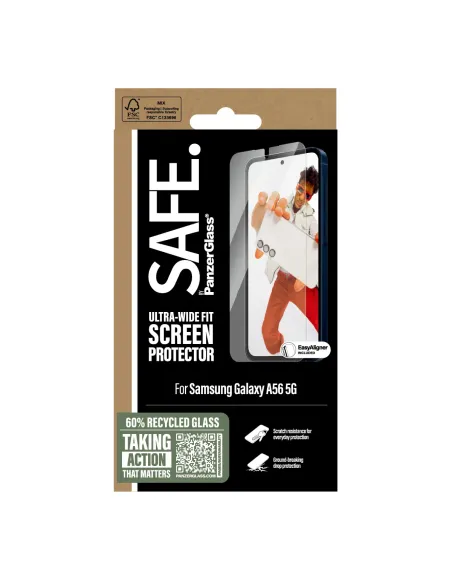 PanzerGlass SAFE. by ® Screen Protector Samsung Galaxy A56 5G | Ultra-Wide Fit w. Aligner Protector de pantalla 1 pieza(s)