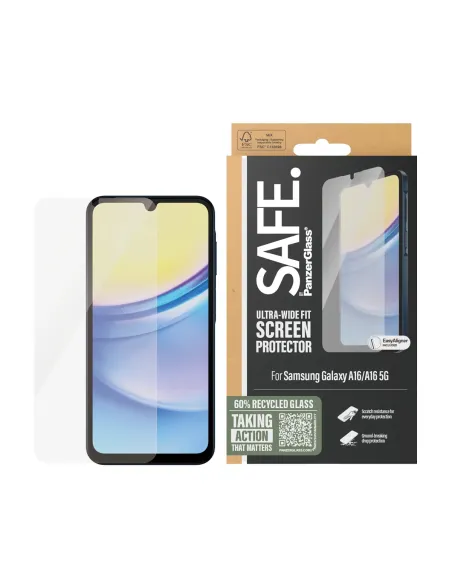 PanzerGlass SAFE. by ® Screen Protector Samsung Galaxy A16 | A16 5G | Ultra-Wide Fit Protector de pantalla 1 pieza(s)