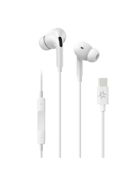 Celly UP1200TYPECWH auricular y casco Auriculares Alámbrico Dentro de oído Llamadas Música USB Tipo C Blanco
