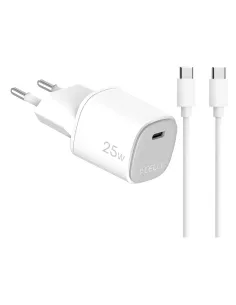 Celly UPTC1USBC25WCTC cargador de dispositivo móvil Smartphone, Tableta, Teléfono Blanco USB Interior