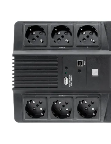 CoolBox Scudo 3 LCD 800VA sistema de alimentación ininterrumpida (UPS) Línea interactiva 0,8 kVA 480 W 6 salidas AC