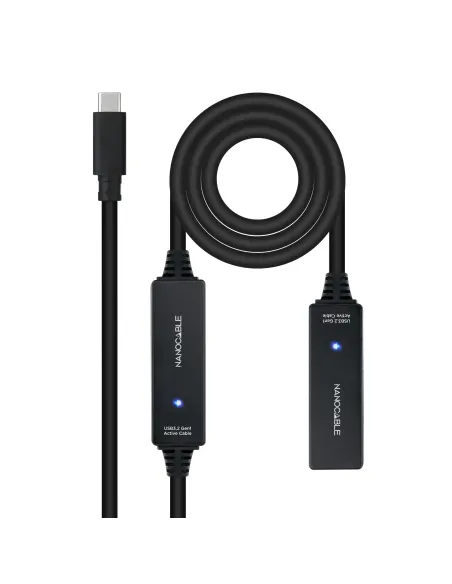 Nanocable 10.01.1312 cable USB USB 3.2 Gen 1 (3.1 Gen 1) 10 m USB C Negro