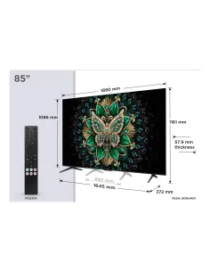 TCL C6K 85C6K Televisor 2,16 m (85") 4K Ultra HD Smart TV Wifi Metálico 2