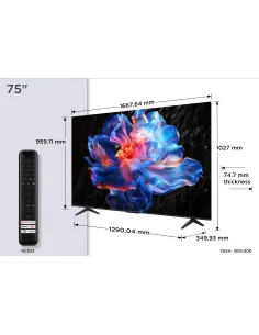 TCL P6K 75P6K Televisor 190,5 cm (75") 4K Ultra HD Smart TV Wifi Negro 2