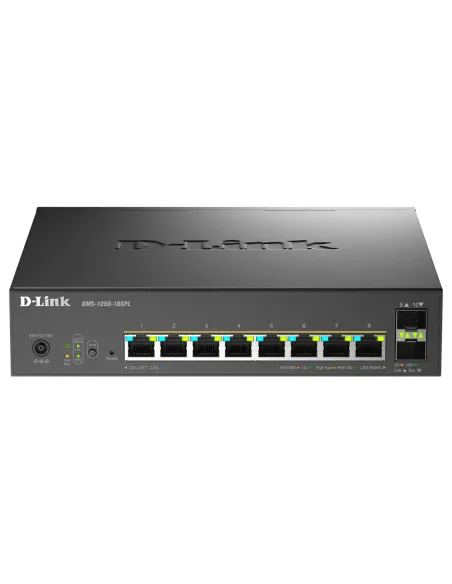D-Link DMS-1250-10SPL Gestionado 2.5G Ethernet (100 1000 2500) Energía sobre Ethernet (PoE) Negro