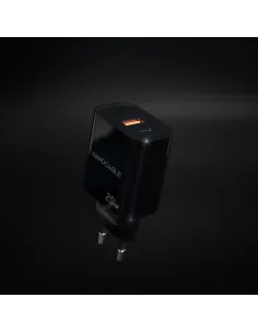 Nanocable Cargador USB-C PD + USB-A QC 20W, Negro 2