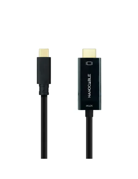Nanocable Cable Conversor USB-C a HDMI 1.4 4K@30Hz, Color Negro, 5 m