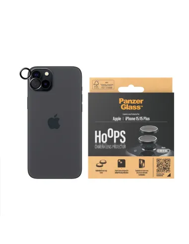 PanzerGlass ® Hoops® Black Camera Lens Protector iPhone 15 | 15 Plus Protector de pantalla Apple 1 pieza(s)