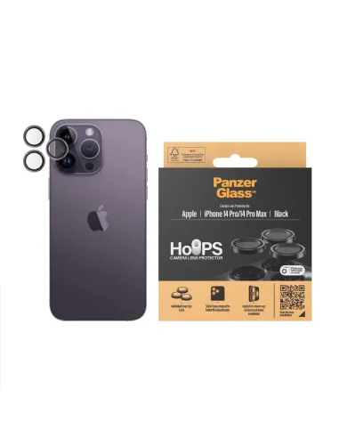 PanzerGlass ® Hoops® Black Camera Lens Protector iPhone 14 Pro | 14 Pro Max Protector de pantalla Apple 1 pieza(s)