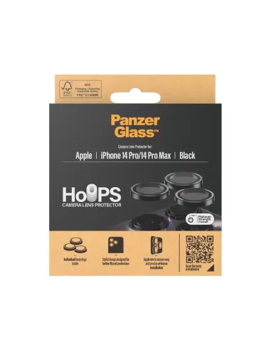 PanzerGlass ® Hoops® Black Camera Lens Protector iPhone 14 Pro | 14 Pro Max Protector de pantalla Apple 1 pieza(s)