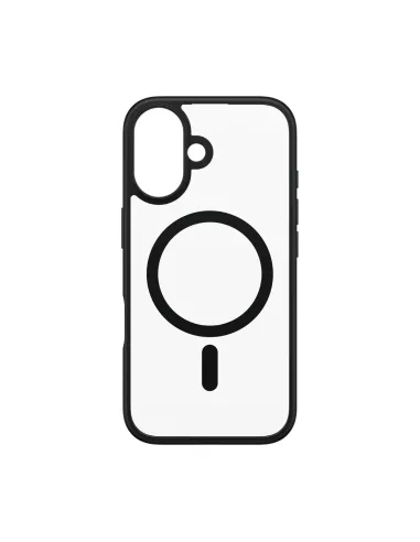 PanzerGlass ® HardCase Transparent w. Black MagSafe & Frame iPhone 16 funda para teléfono móvil Transparente
