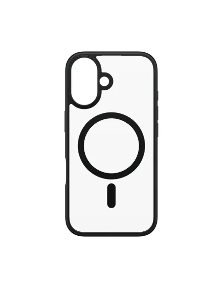 PanzerGlass ® HardCase Transparent w. Black MagSafe & Frame iPhone 16 funda para teléfono móvil Transparente