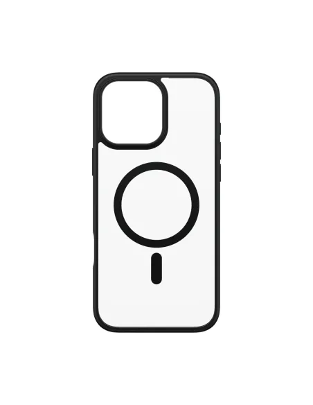 PanzerGlass ® HardCase Transparent w. Black MagSafe & Frame iPhone 16 Pro Max funda para teléfono móvil Transparente