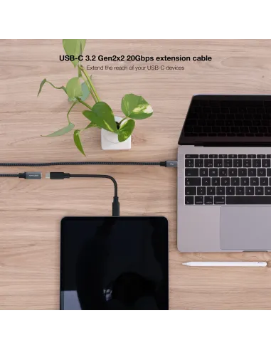 Nanocable 10.01.4502-COMB cable USB USB 3.2 Gen 2x2 2 m USB C Negro