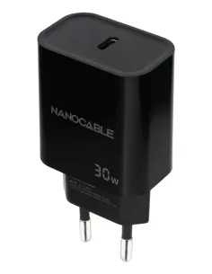 Nanocable Cargador USB-C PD 30W, Negro