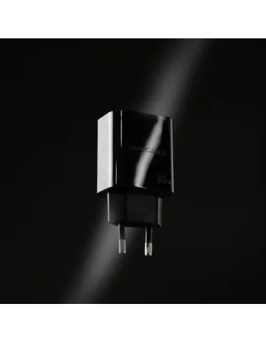 Nanocable Cargador USB-C PD 30W, Negro