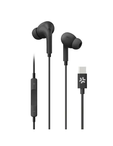 Celly UP1200TYPECBK auricular y casco Auriculares Alámbrico Dentro de oído Llamadas Música USB Tipo C Negro