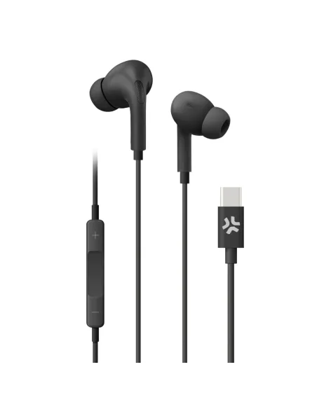 Celly UP1200TYPECBK auricular y casco Auriculares Alámbrico Dentro de oído Llamadas Música USB Tipo C Negro