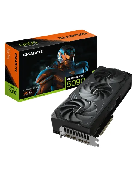 GIGABYTE GeForce RTX 5090 WINDFORCE OC 32G Tarjeta Gráfica - 32GB GDDR7, 512 bits, PCI-E 5.0, 2467MHz Frecuencia Base, 3 x DP