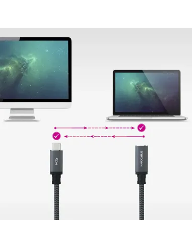 Nanocable 10.01.4501-COMB cable USB USB 3.2 Gen 2x2 1 m USB C Negro