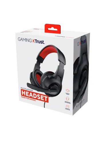 Trust 24785 auricular y casco Auriculares Alámbrico Diadema Juego Negro, Rojo